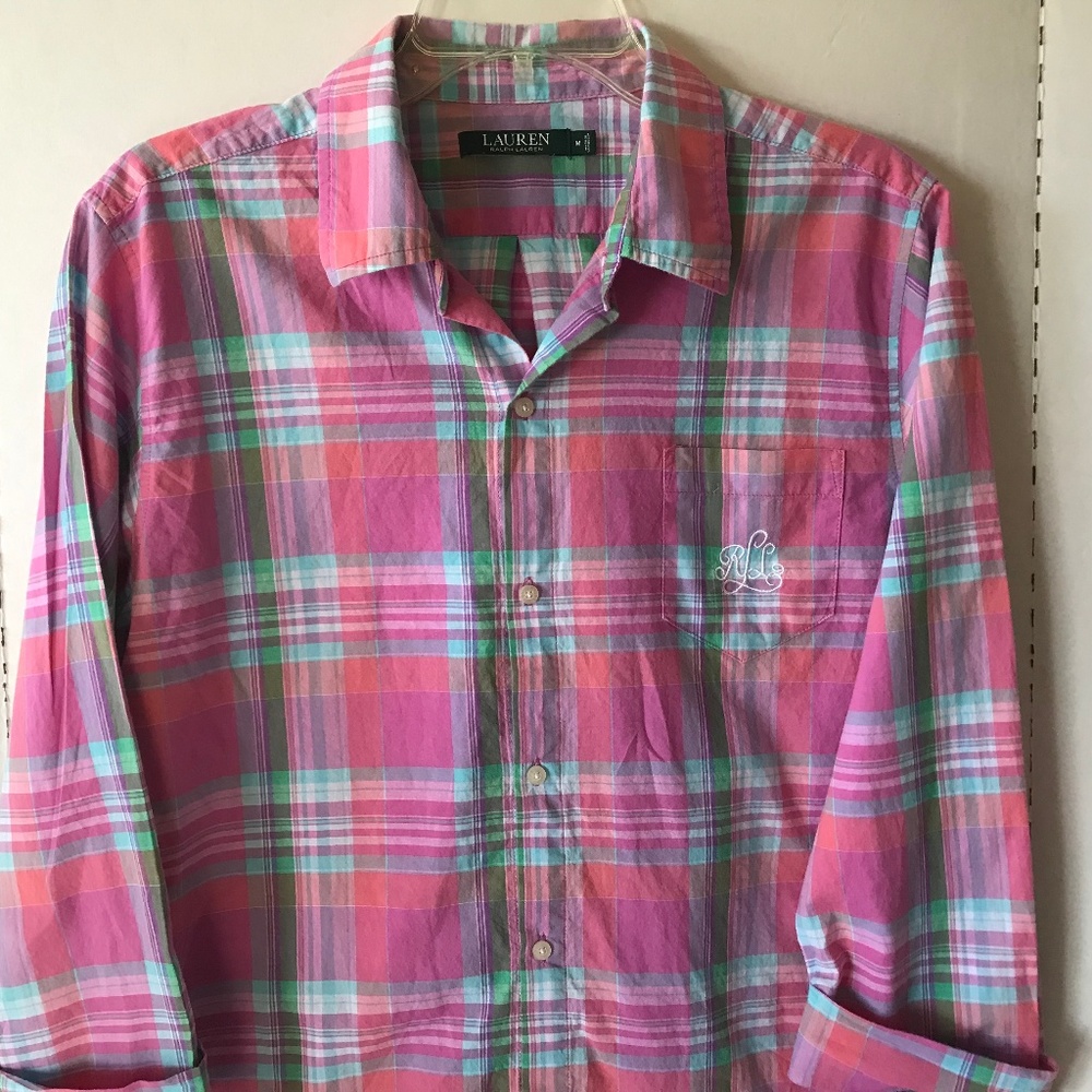 Lauren Ralph Lauren Pink Nite Shirt Sz M